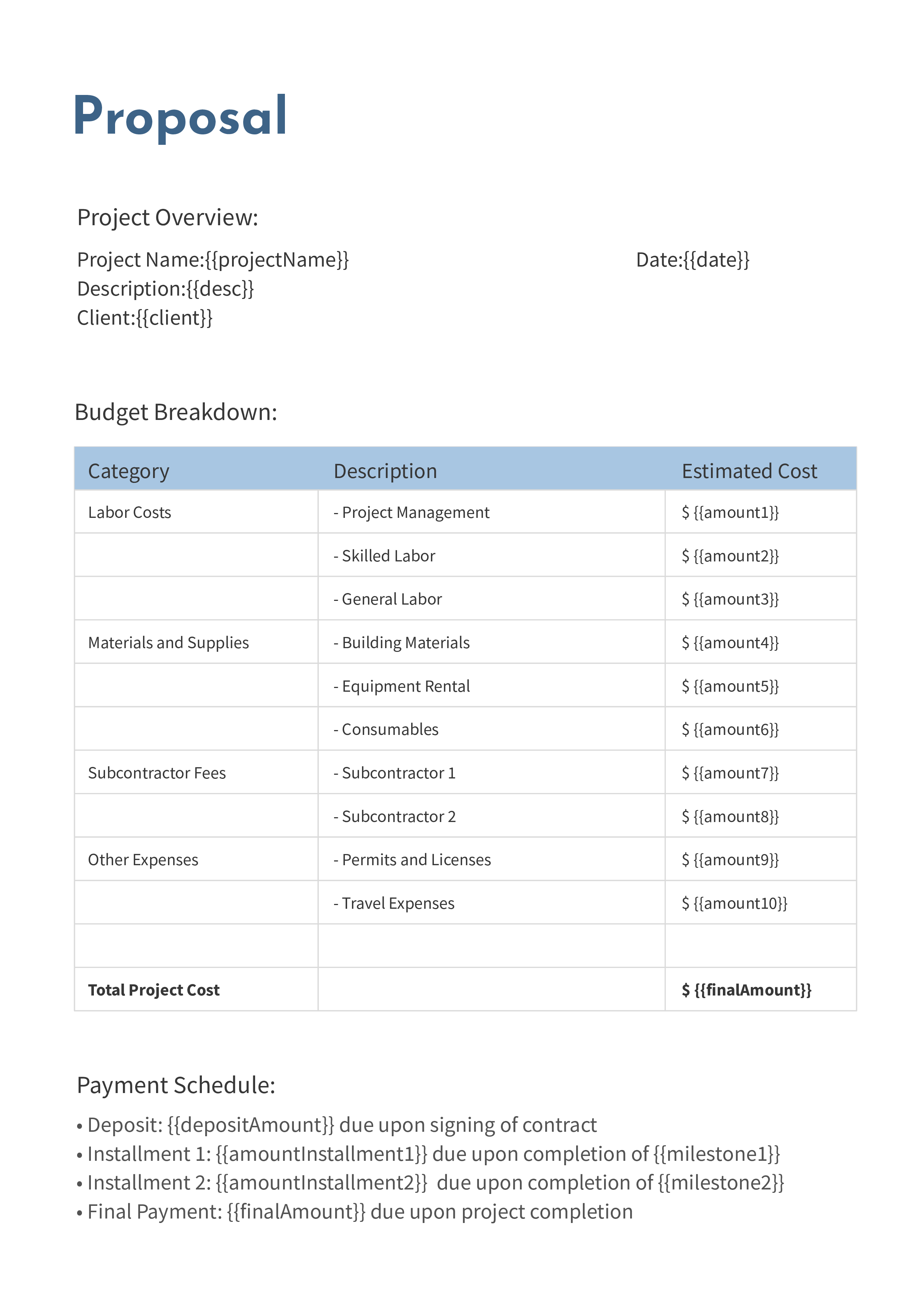 Project Proposal